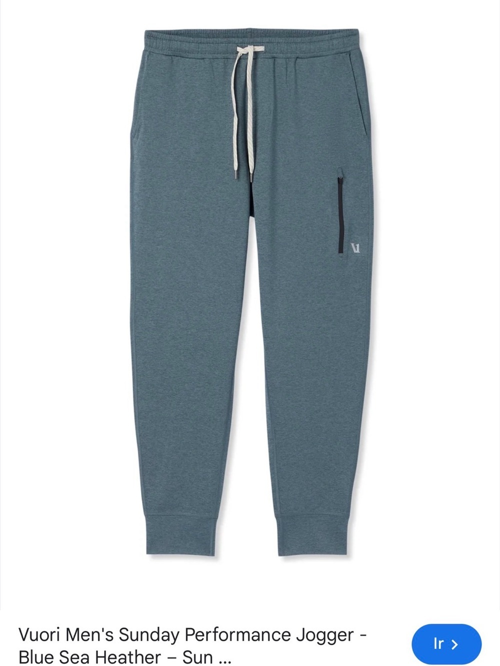 Vuori Men’s Sunday Performance Jogger - Sea Blue Heather